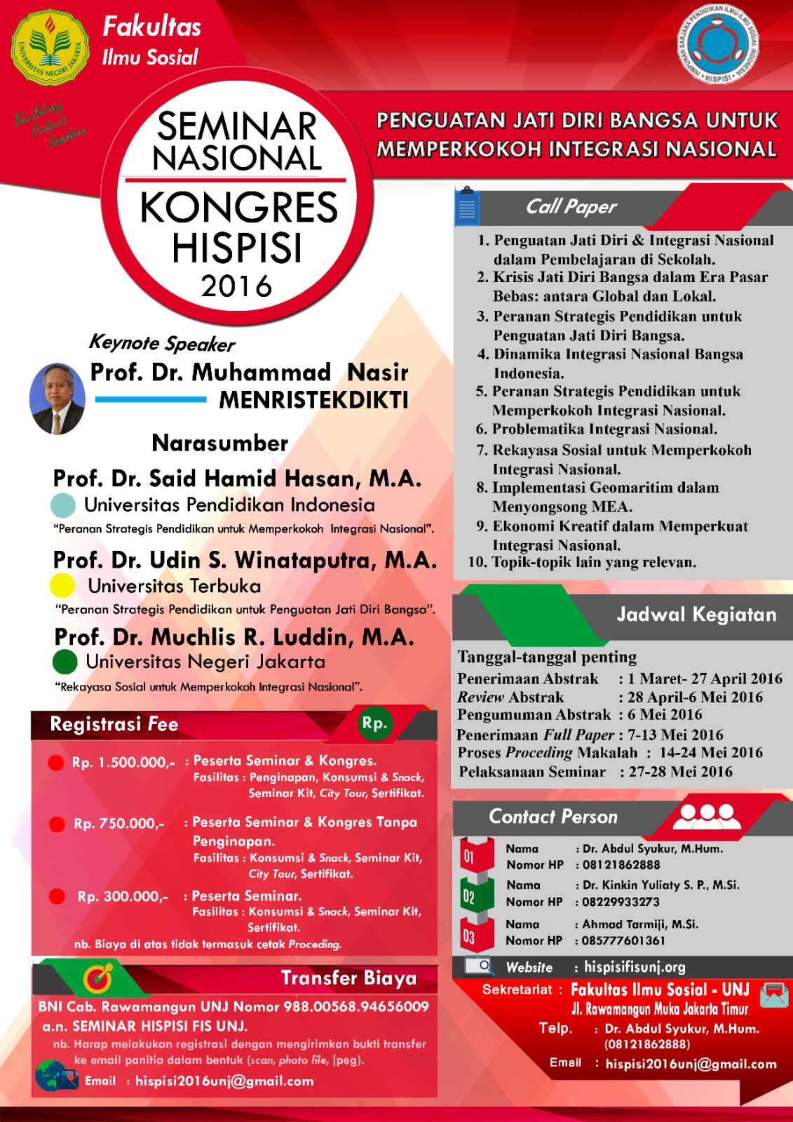 Seminar Nasional dan Kongres HISPISI 2016 Seminar Nasional dan Kongres HISPISI 2016