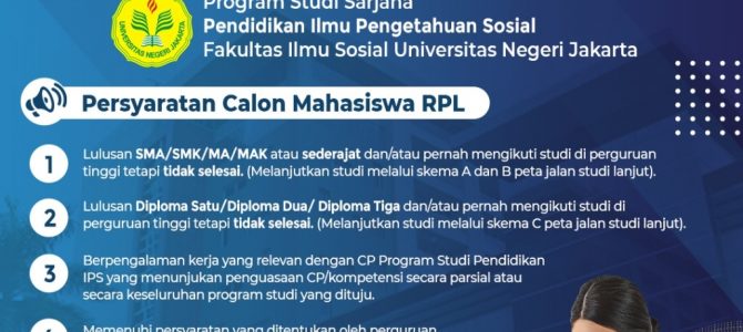 Penerimaan Mahasiswa RPL Prodi Pendidikan IPS Penerimaan Mahasiswa RPL Prodi Pendidikan IPS