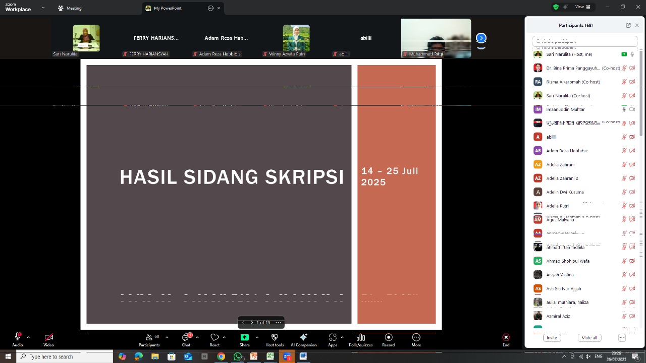 Pembacaan Hasil Sidang Skripsi PAI: Momentum Inspiratif Menuju Akhir Perjuangan Akademik