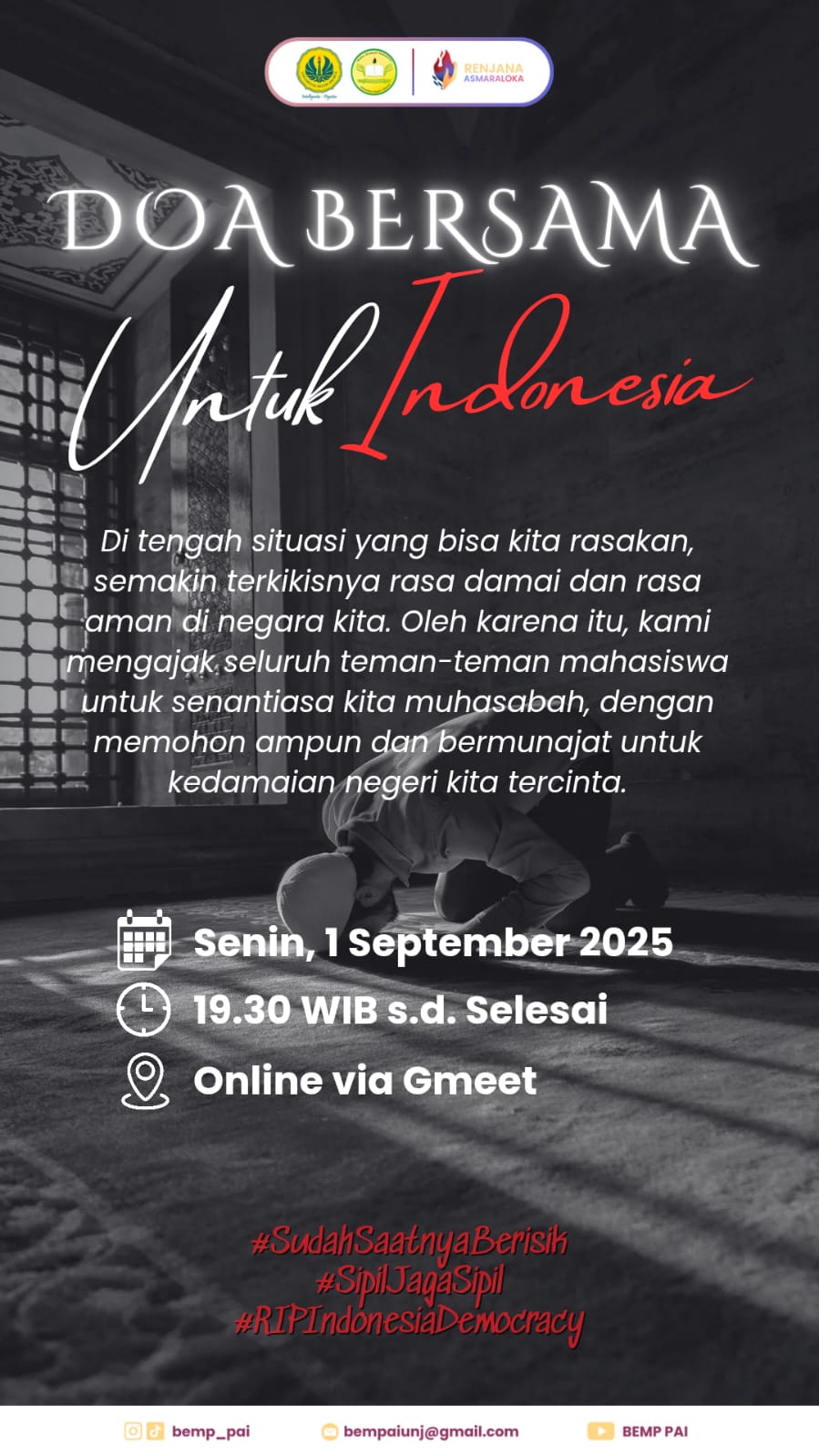 Munajat Mahasiswa: Doa Bersama Untuk Indonesia