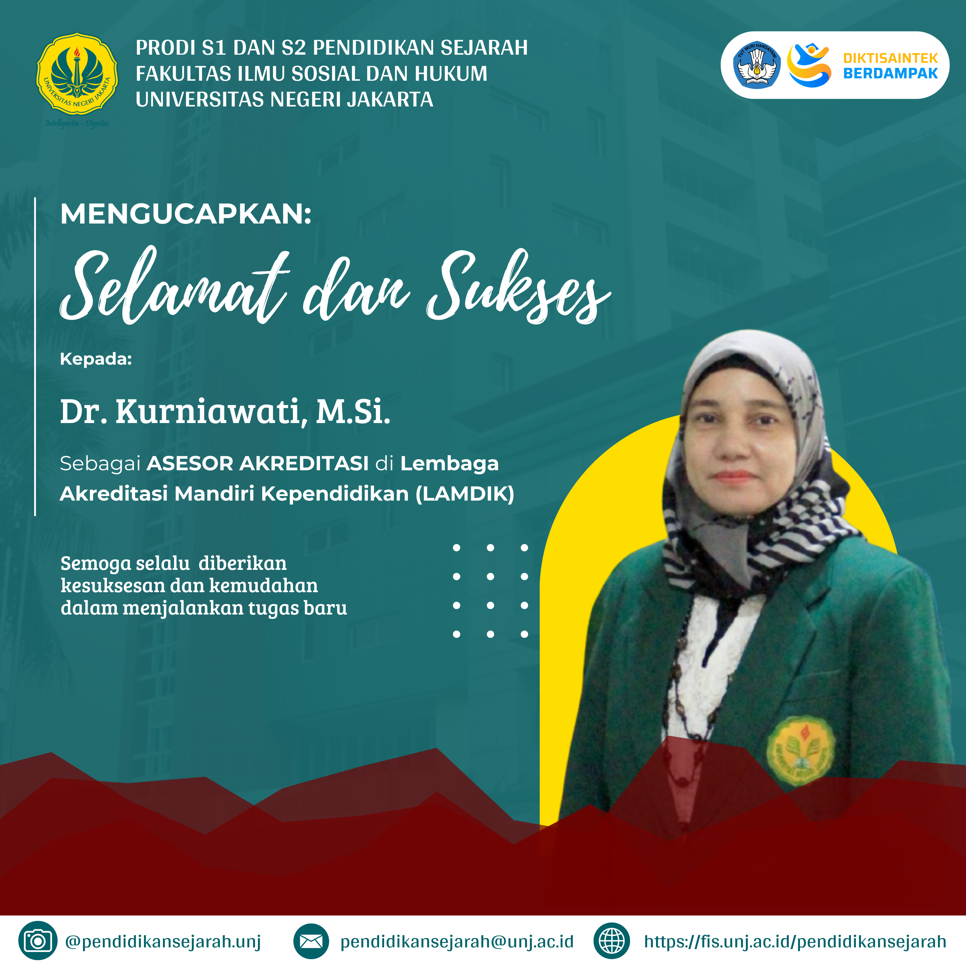 Dr. Kurniawati, M.Si. Terpilih Menjadi Asesor LAMDIK
