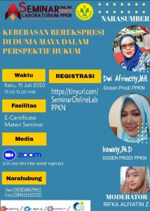 Read more about the article Seminar Online Series Kedua LabPPKn:  “Kebebasan Berekspresi di Dunia Maya dalam Perspektif Hukum”
