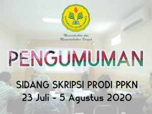 Read more about the article Jadwal Sidang Skripsi 112