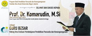 Read more about the article Profesor Komarudin: Guru Besar Bidang Ilmu Evaluasi Pembelajaran PPKn